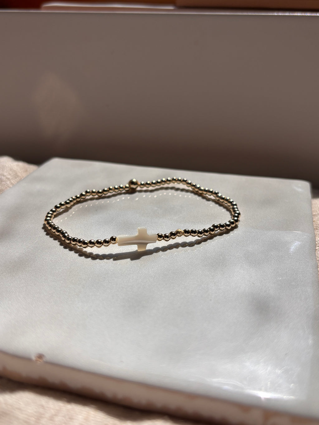 Pearl Cross Bracelet