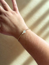 Pearl Cross Bracelet
